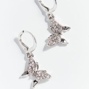 Urban Outfitters Butterfly Hoop Earrings